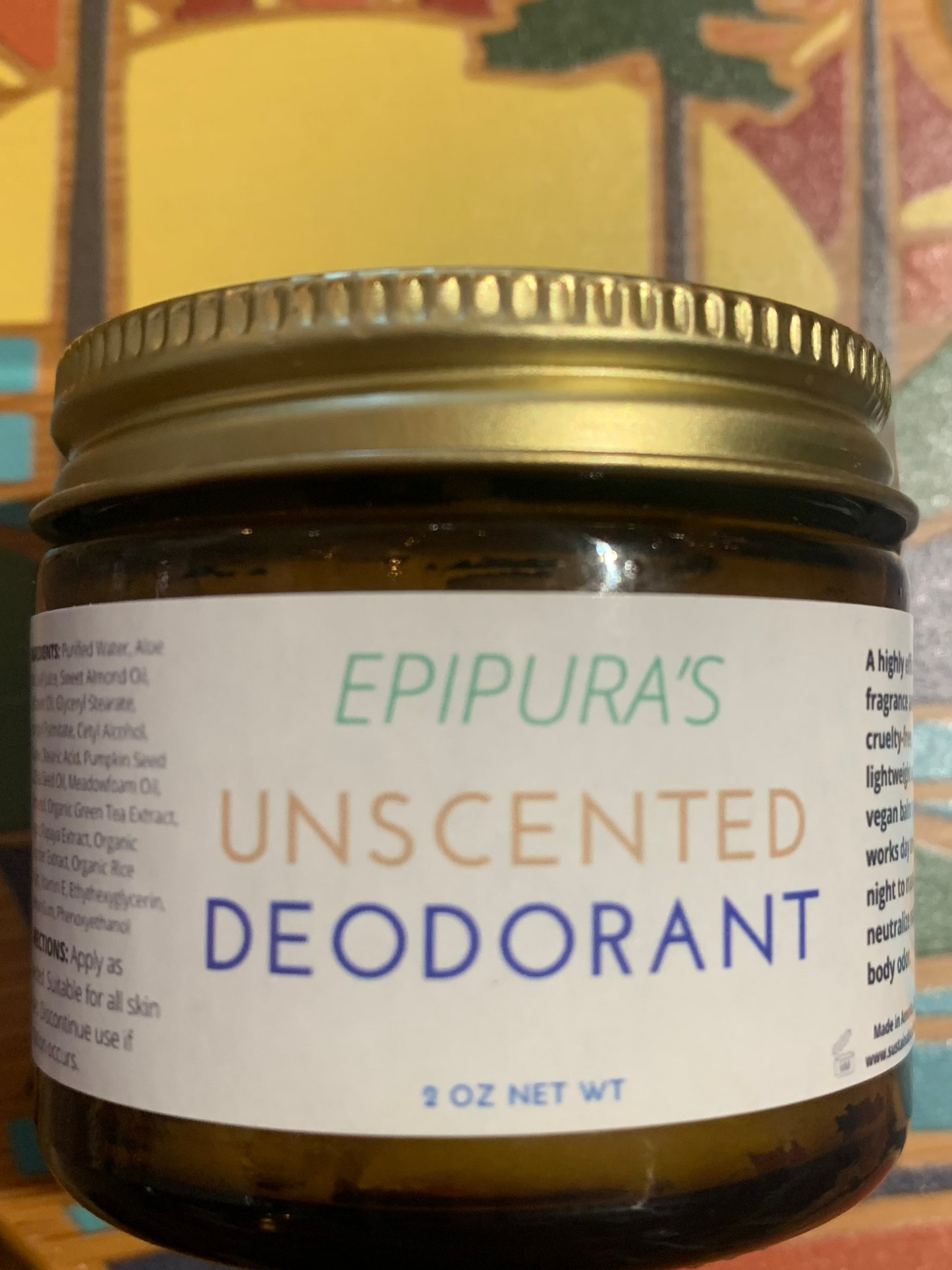 Natural Unscented Deodorant Balm